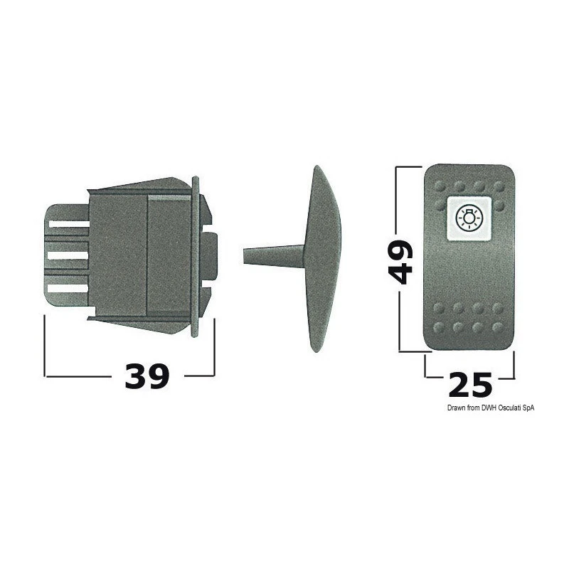 Interruttore ON-OFF-ON Senza LED - CARLINGSWITCH 5 Interruttore ON-OFF-ON Senza LED - CARLINGSWITCH - immagine 3