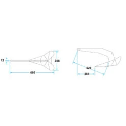 Ancora Tipo Delta Acciaio Zincato Lewmar -ORANGEMARINE ancora tipo delta acciaio cromato 5