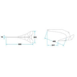 Ancora Tipo Delta Acciaio Zincato Lewmar -ORANGEMARINE ancora tipo delta acciaio cromato 7