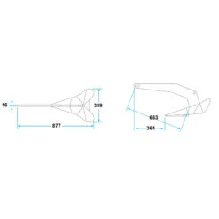 Ancora Tipo Delta Acciaio Zincato Lewmar -ORANGEMARINE ancora tipo delta acciaio cromato 9