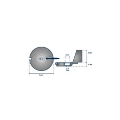 Anodo A Pinna 25CV MERCURY Prima90