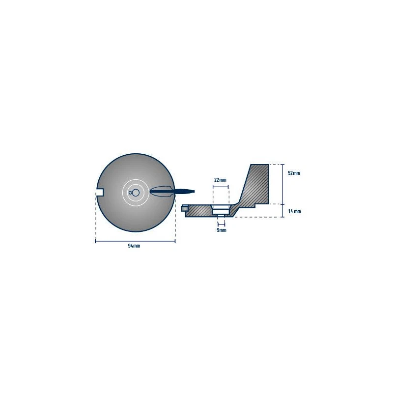 Anodo A Pinna 25CV MERCURY Prima90 3 Anodo A Pinna 25CV MERCURY Prima90