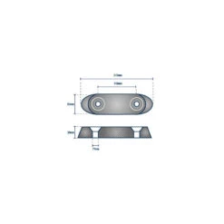 Anodo Placca VETUS 250 X 65 X 30 Mm