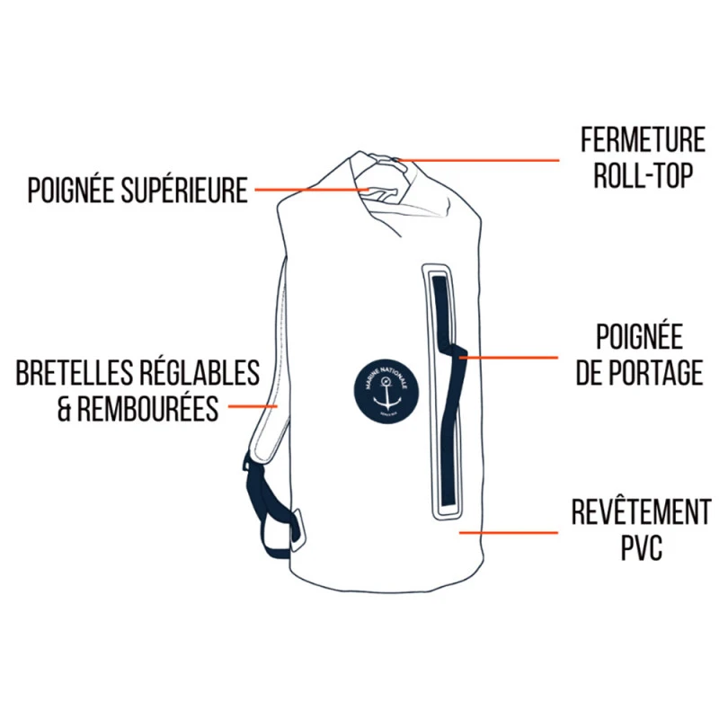 Borsa Impermeabile Zulupack X Marine National Verseau 45l 8 Borsa Impermeabile Zulupack X Marine National Verseau 45l - immagine 6