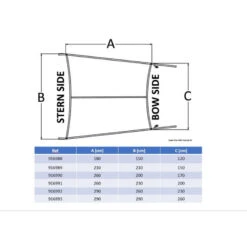 Cagnaro Con Barre Telescopiche Per T-top Osculati - Blu Marino 7 Cagnaro Con Barre Telescopiche Per T-top Osculati - Blu Marino -ORANGEMARINE cagnaro con barre telescopiche per t top osculati blu marino 2
