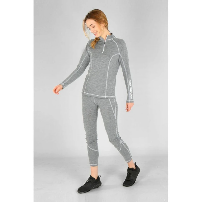 Caleçon Thermique En Laine Mérinos Pour Femme OANA - BERMUDES - Gris Chiné 4 Caleçon Thermique En Laine Mérinos Pour Femme OANA - BERMUDES - Gris Chiné - immagine 2