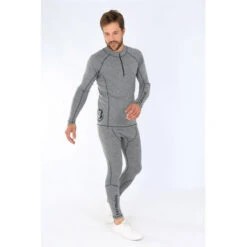 Legging Termico In Lana Merinos Per Uomo OWEN - Grigio - BERMUDES -ORANGEMARINE calecon thermique en laine merinos pour homme owen bermudes gris chine 4