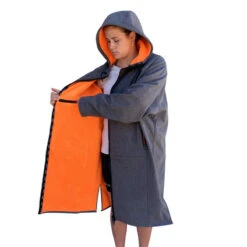 Cappotto Da Spiaggia In Doppio Pile - Grigio - Vaikobi -ORANGEMARINE cappotto da spiaggia doppio pile grigio vaikobi 3