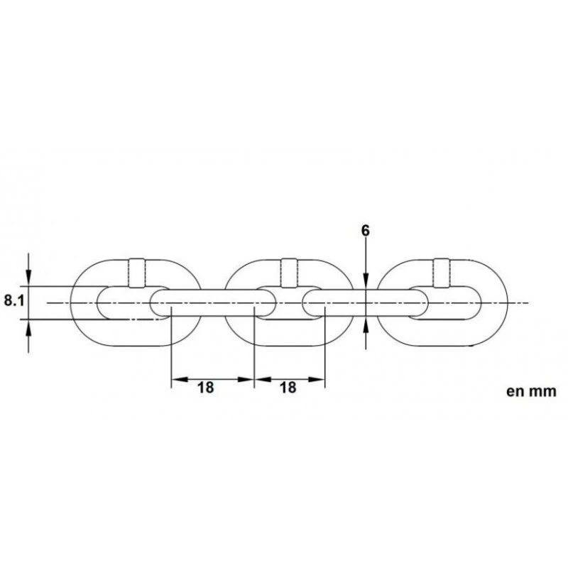 Catena 10 M In Acciaio Cromato Calibrata ISO 24565 + Grillo 5 Catena 10 M In Acciaio Cromato Calibrata ISO 24565 + Grillo - immagine 3