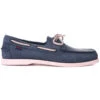 Scarpa Da Barca PORTLAND Nabuk Blu Navy - Suola E Pizzo Rosa SEBAGO