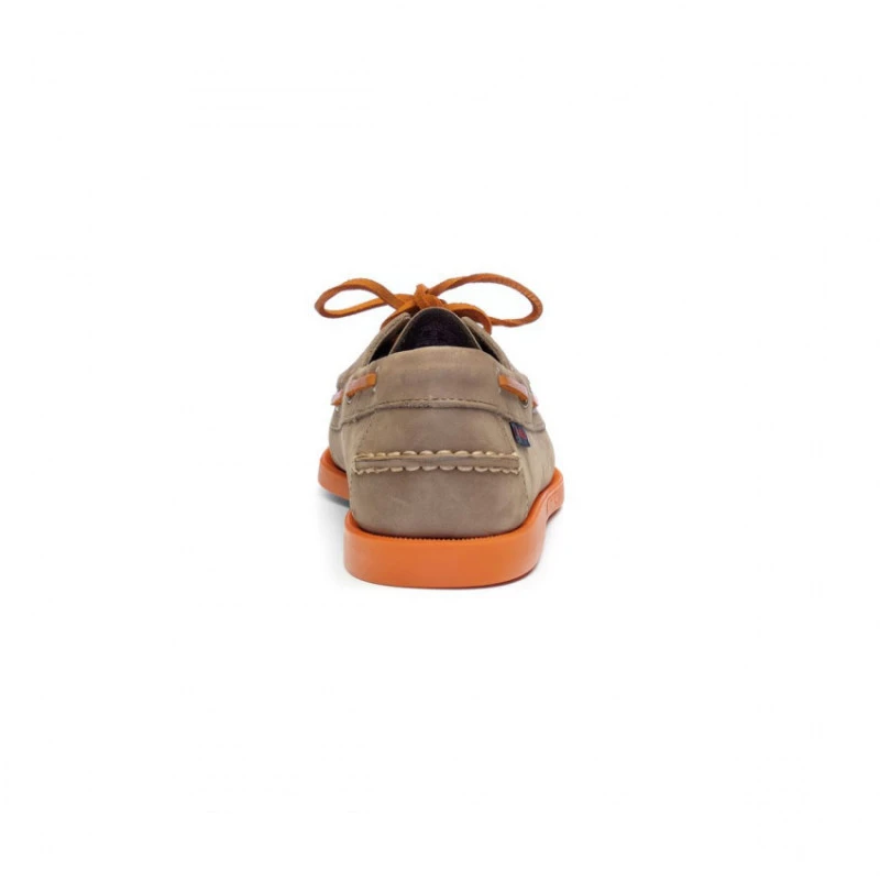Scarpa Da Barca PORTLAND Nubuck Taupe - Suola E Pizzo Arancione SEBAGO 6 Scarpa Da Barca PORTLAND Nubuck Taupe - Suola E Pizzo Arancione SEBAGO - immagine 4