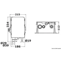 Pozzetto Acque Grigie Con Europump Auto 12V -ORANGEMARINE collecteur d eaux de douche avec pompe 12v 2