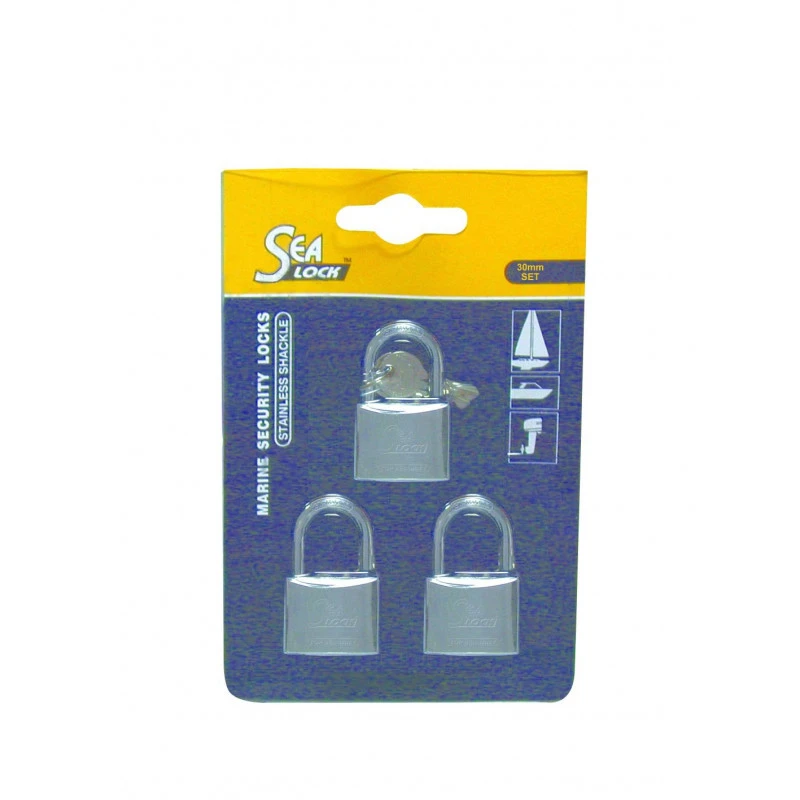 Confezione 3 Lucchetti Marini SEALOCK 3 Confezione 3 Lucchetti Marini SEALOCK
