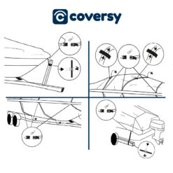 Custodia Impermeabile In Poliestere 600D Per Barca A Motore - Grigio - COVERSY 9 Custodia Impermeabile In Poliestere 600D Per Barca A Motore - Grigio - COVERSY -ORANGEMARINE copertura per trasporto barche 2