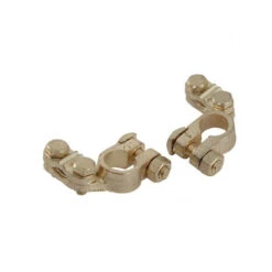 DOPPIO SERRAGGIO TERMINALE BATTERIA IN OTTONE - PER COPPIA