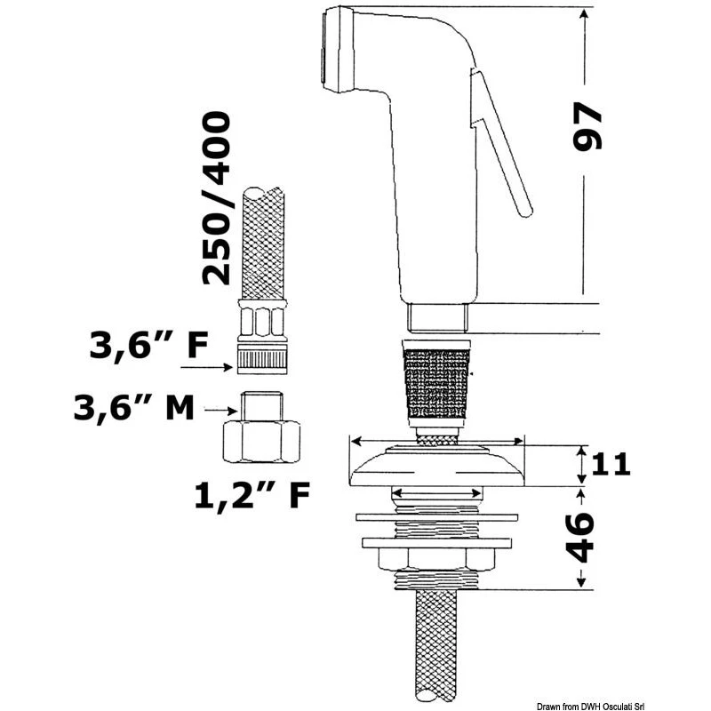Doccia A Mano Utility - Osculati 5 Doccia A Mano Utility - Osculati - immagine 3
