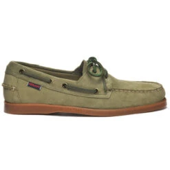 Docksides Portland Si Arricchisce Di Gomma Verde Militare - Sebago
