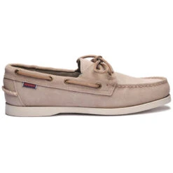 Docksides Portland In Pelle Scamosciata - Scarpe Da Barca Uomo - SEBAGO - Talpa / Bianco