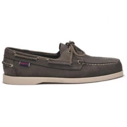 Doscksides Portland Cuir Lisse - Chaussure Bateau Homme - SEBAGO - Gris Foncé