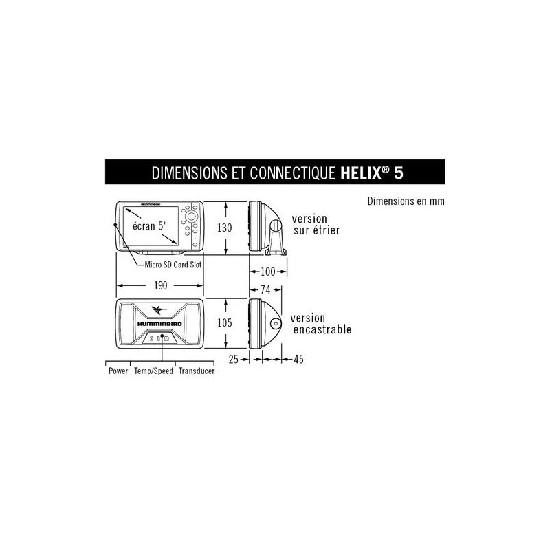 Ecoscandaglio HELIX 5 G2 Con Trasduttore Passante - HUMMINBIRD 5 Ecoscandaglio HELIX 5 G2 Con Trasduttore Passante - HUMMINBIRD - immagine 3
