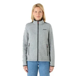 Giacca In Pile Da Donna In Maglia - Grigio - Musto -ORANGEMARINE giacca in pile da donna grigio misto 3