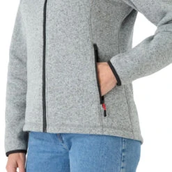 Giacca In Pile Da Donna In Maglia - Grigio - Musto -ORANGEMARINE giacca in pile da donna grigio misto 5