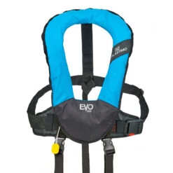 Giubbotto Salvagente Gonfiabile Manuale EVO 165N Turchese - PLASTIMO -ORANGEMARINE gilet de sauvetage gonflable manuel evo 165n turquoise sans harnais 1