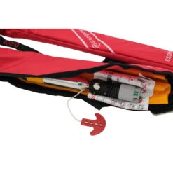 Giubbotto Salvagente Automatico 290N Con D-Ring - Rosso - Orangemarine -ORANGEMARINE gilet gonflable essential automatique avec harnais 290 n rouge 6