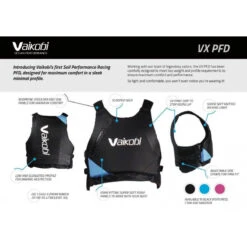 VAIKOBI VX Race PFD Giubbotto Nero -ORANGEMARINE gilet vx race pfd noir vaikobi 3