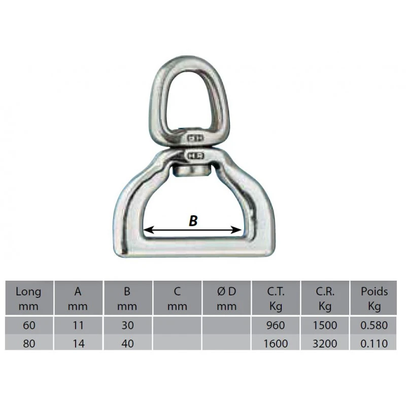WICHARD Girella In Acciaio Inox HR Per Cinghia 4 WICHARD Girella In Acciaio Inox HR Per Cinghia - immagine 2