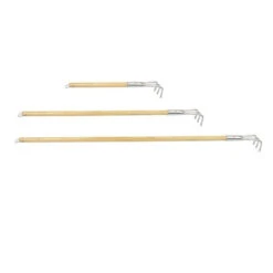 3 DENTI IN ACCIAIO INOX PER PESCA A PIEDI - MANICO 80 CM