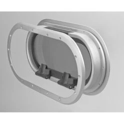 OBLO 'RETTANGOLARE IN ALLUMINIO E VETRO ACRILICO - PLASTIMO -ORANGEMARINE hublot aluminium rectangulaire plastimo 2