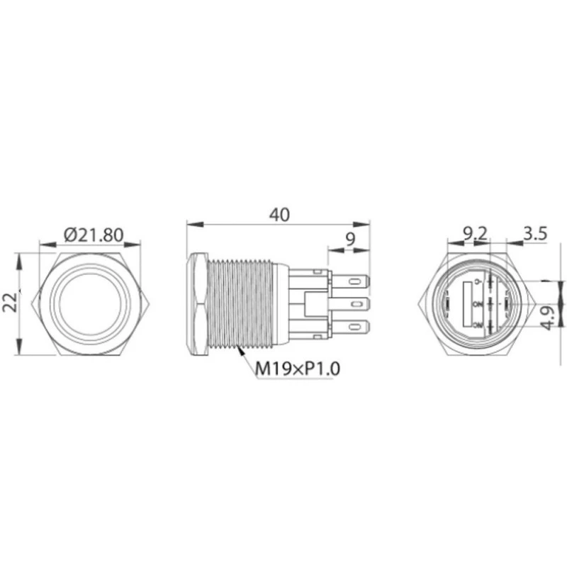 Trem Interruttore Impermeabile In Acciaio Inossidabile 7A Rosso 4 Trem Interruttore Impermeabile In Acciaio Inossidabile 7A Rosso - immagine 2