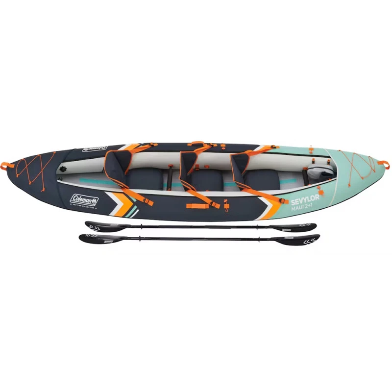 Kit Sevylor Kayak Gonfiabile Maui 2 Adulti 1 Bambino Con 2 Pagaie E Pompa 5 Kit Sevylor Kayak Gonfiabile Maui 2 Adulti 1 Bambino Con 2 Pagaie E Pompa - immagine 3