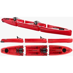 Kayak Modulare Point 65 Mojito Tandem Rosso -ORANGEMARINE kayak modulable point 65 mojito tandem rouge 2