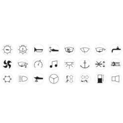 Trem Set Di 24 Etichette Per Interruttori Impermeabili In Acciaio Inossidabile