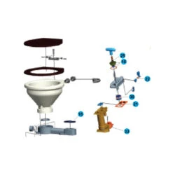 NUOVA RADE Kit Guarnizione Per WC Manuale LT-1