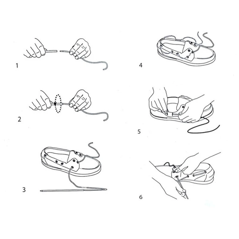 Lacci In Pelle Per Scarpe Da Barca Beige Cammello - SEBAGO 5 Lacci In Pelle Per Scarpe Da Barca Beige Cammello - SEBAGO - immagine 3