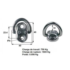 WICHARD Landa Articolata Semplice Base Con Cuscinetto Di Bloccaggio