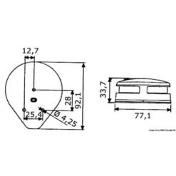 Luce Di Navigazione EVOLVED A LED Per Montaggio Orizzontale - OSCULATI -ORANGEMARINE luce di navigazione evolved a led per montaggio orizzontale osculati 2