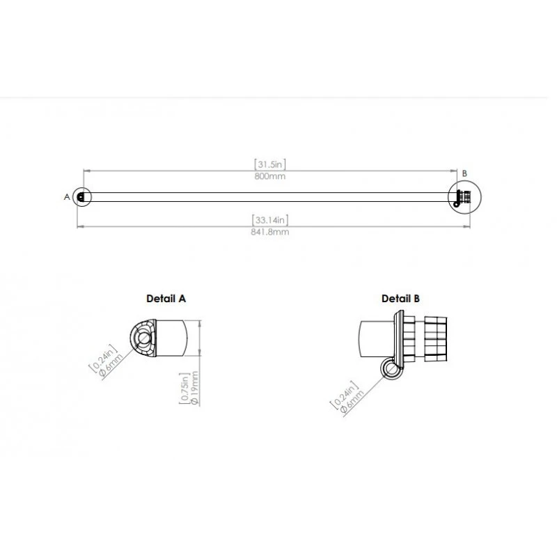 Mât De Pavillon 800mm - Base Noire - RAILBLAZA 6 Mât De Pavillon 800mm - Base Noire - RAILBLAZA - immagine 4