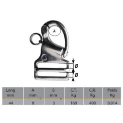 WICHARD Moschettone A Occhio Fisso Per Cinghia 20mm