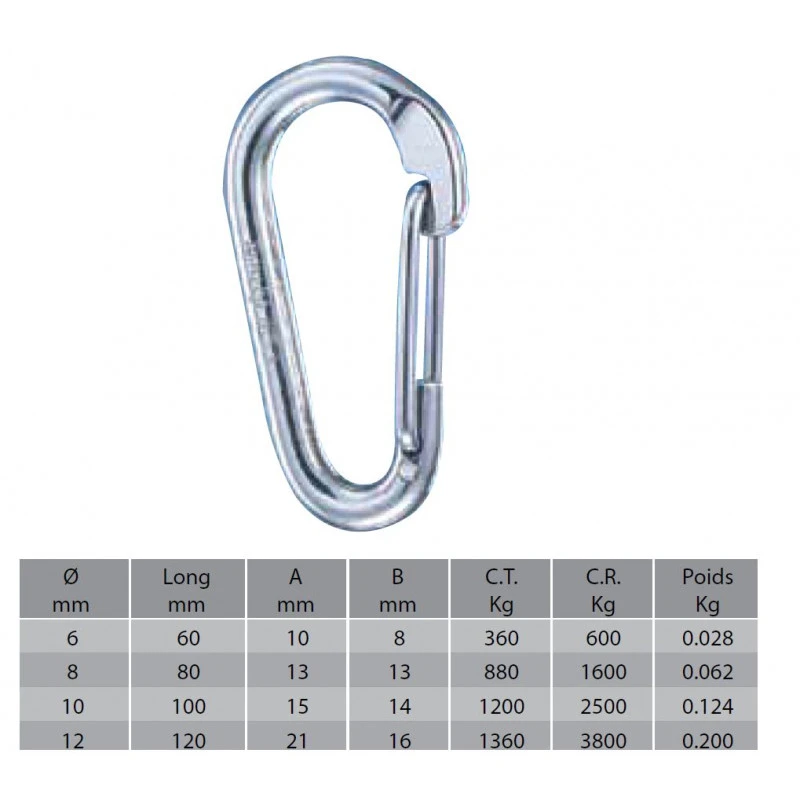 WICHARD Moschettone Da Pompiere Senza Occhio 4 WICHARD Moschettone Da Pompiere Senza Occhio - immagine 2