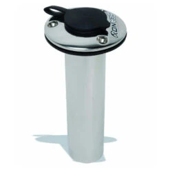 PORTA CANNA IN ACCIAIO INOX INCORPORATO FONDO APERTO