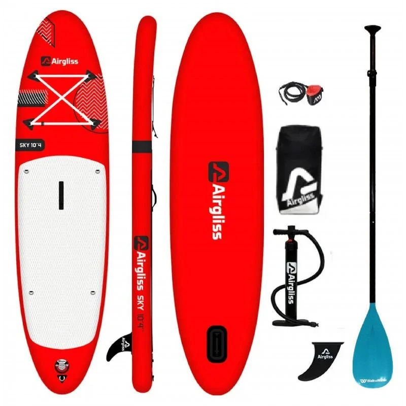 PACCHETTO COMPLETO SUP GONFIABILE AIRGLISS SKY 10,4 3 PACCHETTO COMPLETO SUP GONFIABILE AIRGLISS SKY 10,4