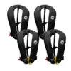 Pack 4 Giubbotti Salvagente Automatici 170N Con D-Ring - Nero - ORANGEMARINE -ORANGEMARINE pack 4 giubbotti salvagente automatici 170n con d ring nero orangemarine