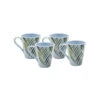 CONFEZIONE 4 TAZZE TROPICALI - INCASA -ORANGEMARINE pack 4 mugs tropical incasa