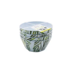 CONFEZIONE DI STOVIGLIE TROPICALI 12 PEZZI - INCASA -ORANGEMARINE pack vaisselle tropical 12 pcs incasa 2