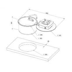 Fornello Ribaltabile 1 Fuoco+lavello Tondo - CAN 8 Fornello Ribaltabile 1 Fuoco+lavello Tondo - CAN -ORANGEMARINE plaque de cuisson combinee ovale retractable 1 feu 2