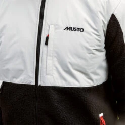 Pile Sherpa Musto 64 Bianco-nero -ORANGEMARINE polar sherpa musto 64 nero bianco 3